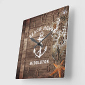 Nautisch  hout vierkante klok (Hoek)