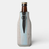 Nautisch Houten Bootanker Strand Naam Flesjeskoeler (Fles Achterkant)