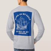 Nautisch Inspirerend Citaat T-shirt (Achterkant)
