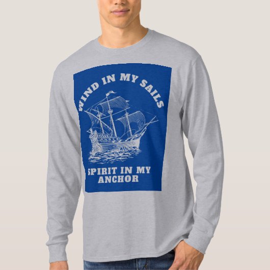 Nautisch Inspirerend Citaat T-shirt (Voorkant)