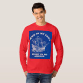 Nautisch inspirerend T-shirt met citaat (Voorkant volledig)