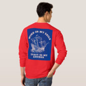 Nautisch inspirerend T-shirt met citaat (Achterkant volledig)