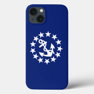 Nautisch jacht Vlag Anchor Stars Blue iPhone 13 Hoesje