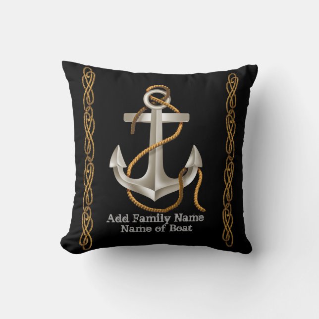 NAUTISCH KANTOOR VAN HET ANchor Douane Pillow Cade Kussen (Voorkant)