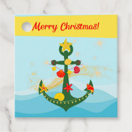 nautisch kerstanker bedankjes labels