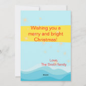 nautisch kerstanker feestdagenkaart (Achterkant)