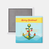 nautisch kerstanker magneet (Voorkant / Achterkant)