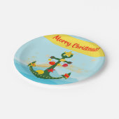 nautisch kerstanker papieren bordje (Gekanteld)