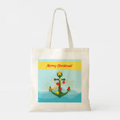 nautisch kerstanker tote bag (Achterkant)
