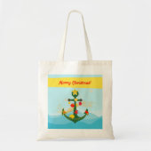 nautisch kerstanker tote bag (Voorkant)