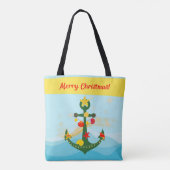 nautisch kerstanker tote bag (Achterkant)