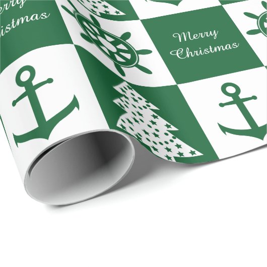 Nautisch kerstfeest cadeaupapier (Rol Hoek)