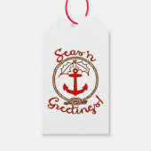 Nautisch kerstfeest | Zeeen "groeten" Cadeaulabel (Voorkant)