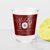 Nautisch kerstmis: Bourgogne Wine Red Sand dollar  Shot Glas (Voorkant)