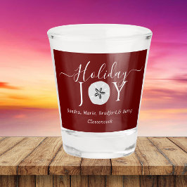 Nautisch kerstmis: Bourgogne Wine Red Sand dollar  Shot Glas