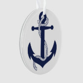 Nautisch kerstornament Anchor AcrylWhite Ornament (voorkant)