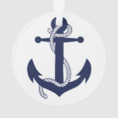 Nautisch kerstornament Anchor AcrylWhite Ornament (achterkant)