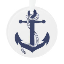 Nautisch kerstornament Anchor AcrylWhite