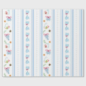 Nautisch kerstpapier cadeaupapier (Vlak)