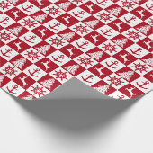 Nautisch kerstpatroon cadeaupapier (Hoek)