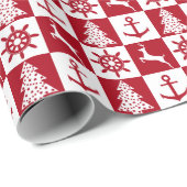 Nautisch kerstpatroon cadeaupapier (Rol Hoek)