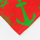 Nautisch kerstpatroon voor kustkerst fleece deken (Hoek)