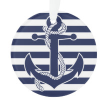 Nautisch kerstsierblauw Acrylanker