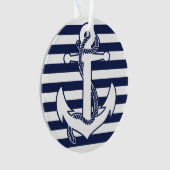 Nautisch kerstsierwit acrylanker ornament (voorkant)