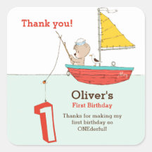 Nautisch klein zeeman beer eerste verjaardag