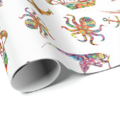 Nautisch kleurig patroon cadeaupapier (Rol Hoek)