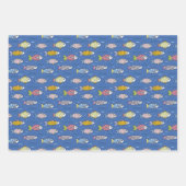 Nautisch kleurrijk vispatroon inpakpapier vel (Voorkant 2)