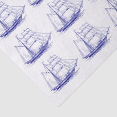 Nautisch klipperschip zeilboot - doe-het-zelf kleu tissuepapier (Detail)