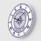 Nautisch Kompas #3 Familienaam Datum ESTD Touw Van Grote Klok (Hoek)