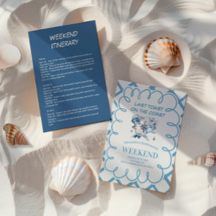  Nautisch Kompas Blauw Lint Bachelorette Kaart