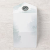 nautisch kompas bruiloft all in one uitnodiging (Buitenkant)