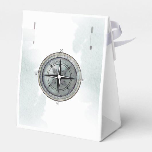  nautisch kompas bruiloft bedankdoosjes (Achterkant)