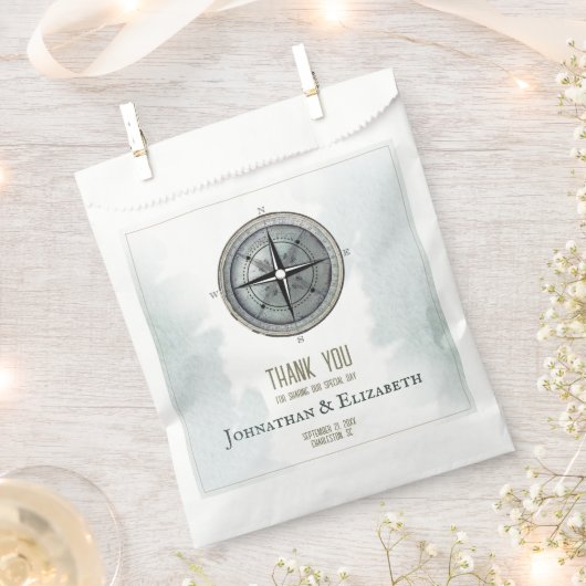  nautisch kompas bruiloft bedankzakje (Geknipt)
