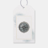  nautisch kompas bruiloft cadeaulabel (Achterkant)