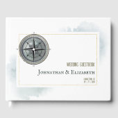  nautisch kompas bruiloft gastenboek (Voorkant)