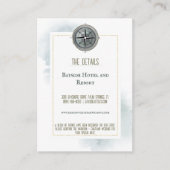  nautisch kompas bruiloft informatiekaartje (Voorkant)