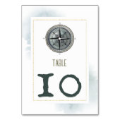  nautisch kompas bruiloft kaart (Voorkant)