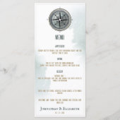  nautisch kompas bruiloft menu (Voorkant)