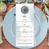  nautisch kompas bruiloft menu