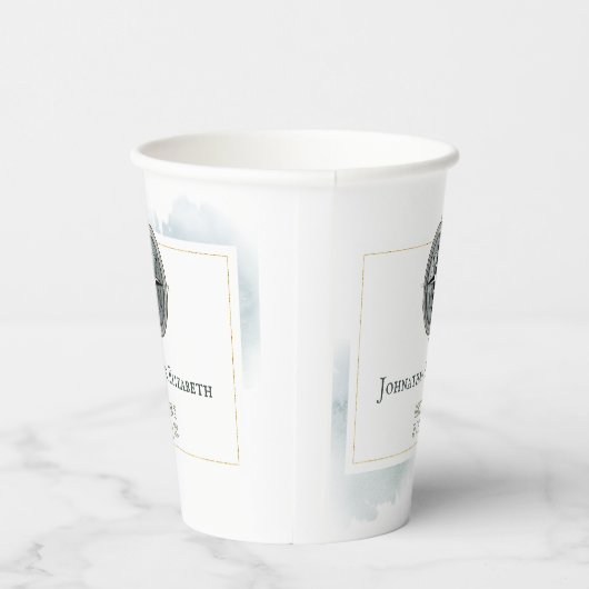  nautisch kompas bruiloft papieren bekers (Rechts)