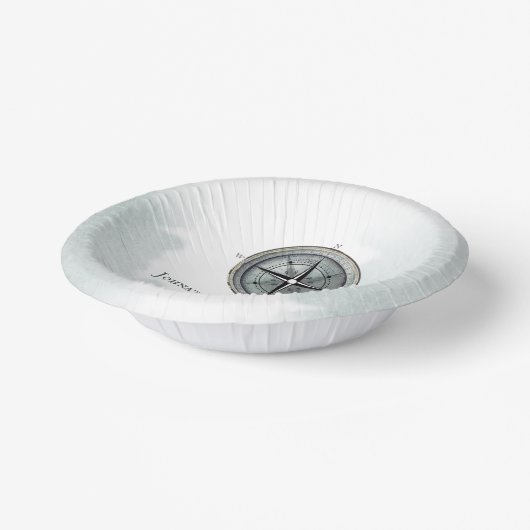  nautisch kompas bruiloft papieren kommen (Gebogen)