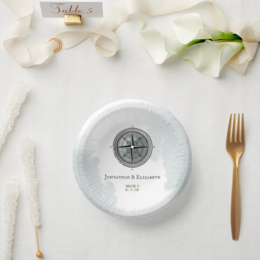  nautisch kompas bruiloft papieren kommen (Huwelijk)
