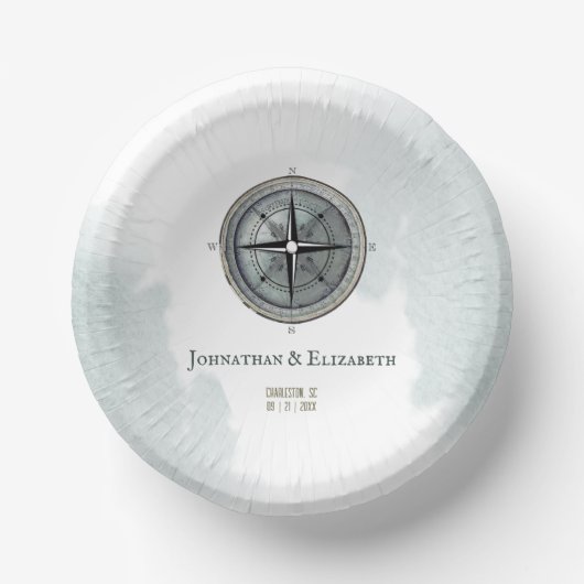  nautisch kompas bruiloft papieren kommen (Voorkant)