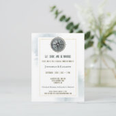 nautisch kompas bruiloft repetitie diner kaart (Staand voorkant)