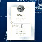  nautisch kompas bruiloft RSVP kaartje