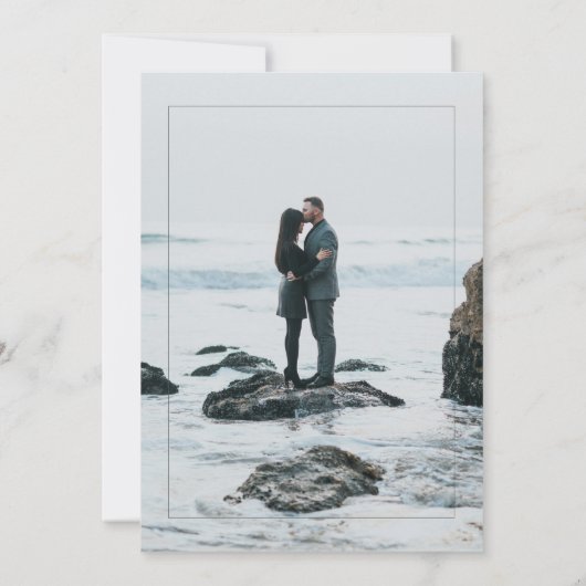  nautisch kompas foto save the date (Achterkant)